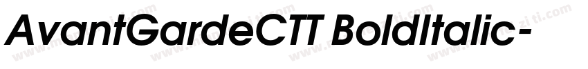 AvantGardeCTT BoldItalic字体转换